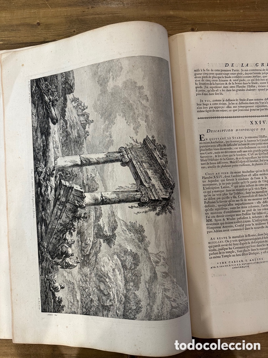 Libros antiguos: Les Ruines des plus beaux monuments de la Gr&egrave;ce - Foto 2