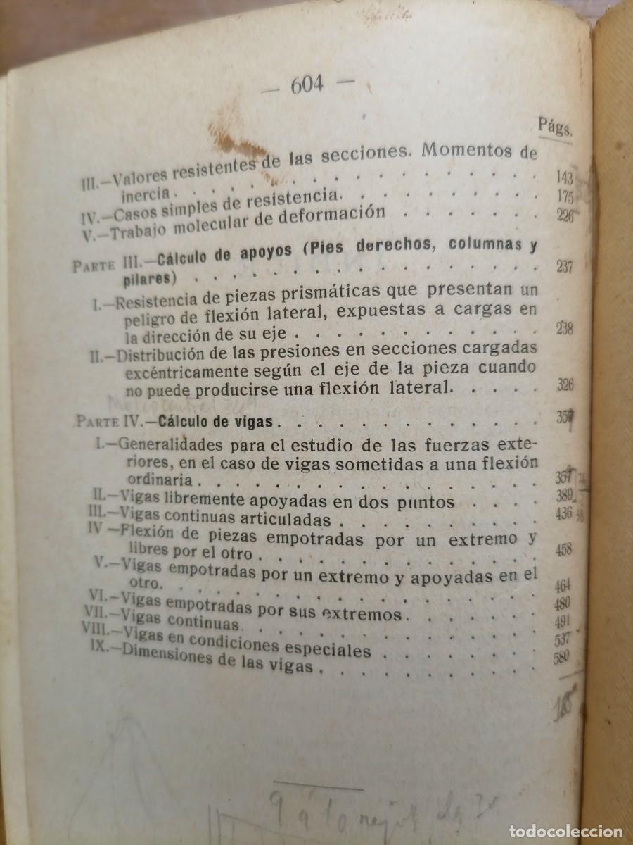 Libros antiguos: Estabilidad de los edificios Generalidades y c&aacute;lculos de elementos de construcci&oacute;n 1917 - Foto 13
