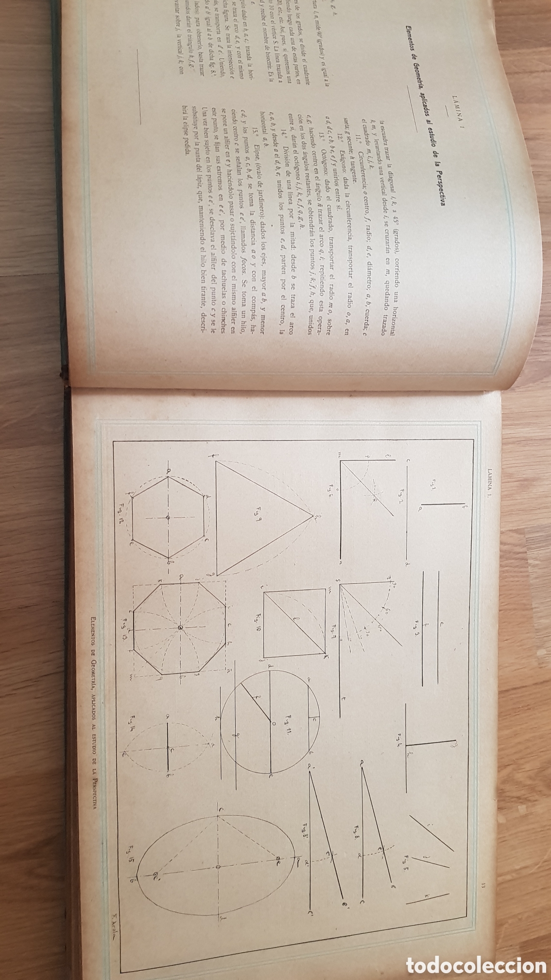 Libros antiguos: Perspectiva pr&aacute;ctica y elementos de composici&oacute;n. Firmado - Foto 5