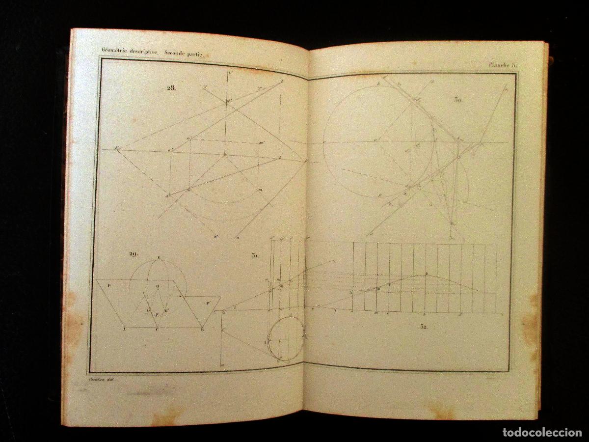 Libros antiguos: TRAITE GEOMETRIE DESCRIPTIVE. 1861. EUGENE CATALAN. PAR&Iacute;S. - Foto 8