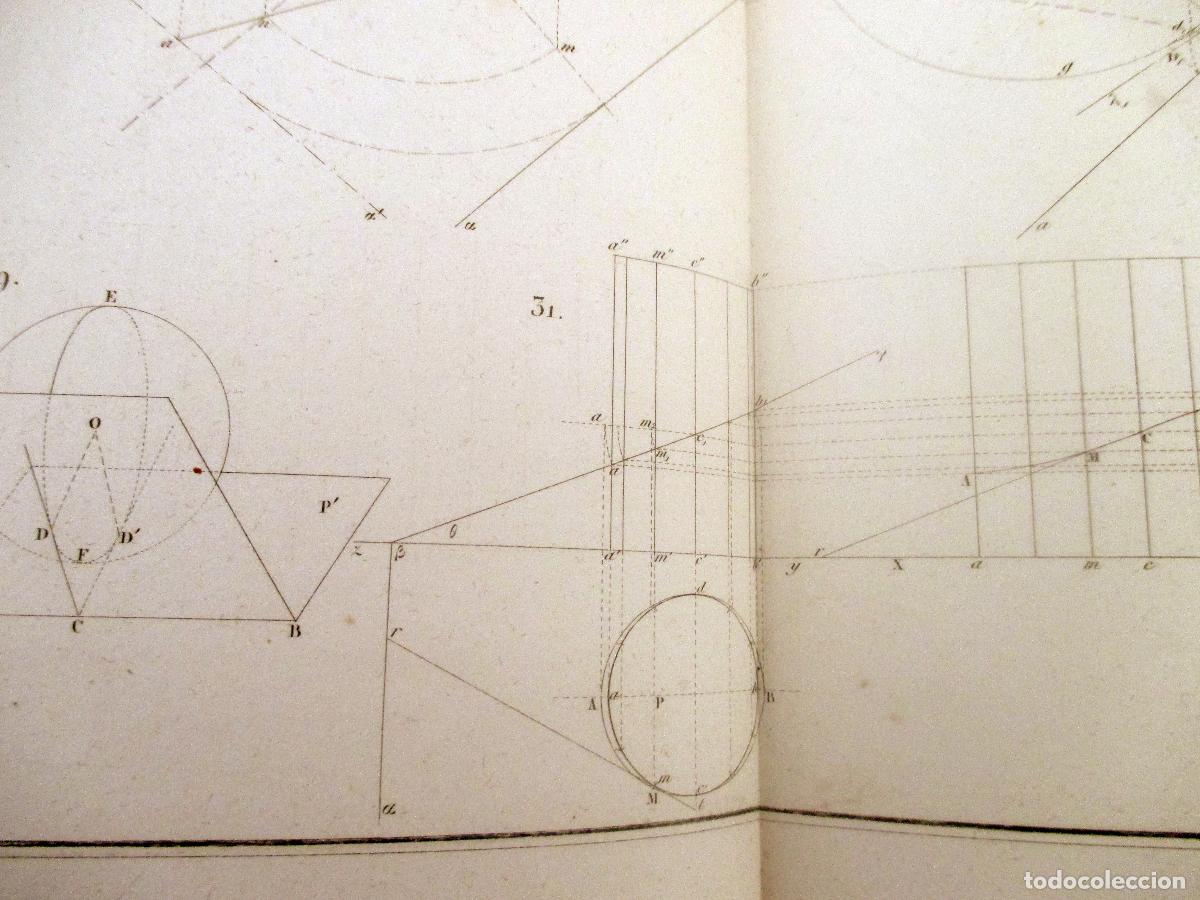 Libros antiguos: TRAITE GEOMETRIE DESCRIPTIVE. 1861. EUGENE CATALAN. PAR&Iacute;S. - Foto 9