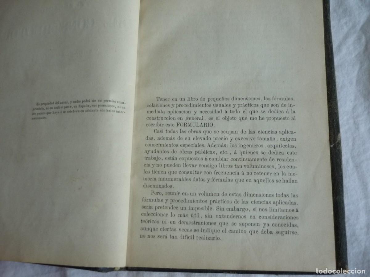 Libros antiguos: Formulario del constructor 1870 Leoncio de la B&aacute;rcena - Foto 8