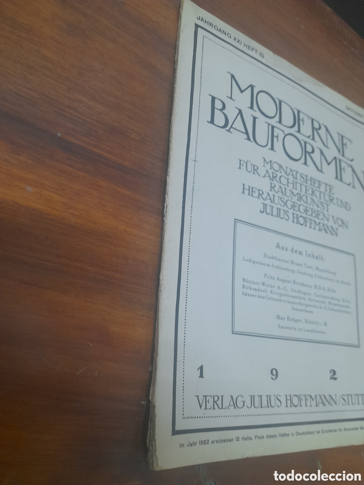 Libros antiguos: Modernes Bauformen 1922 - Foto 2