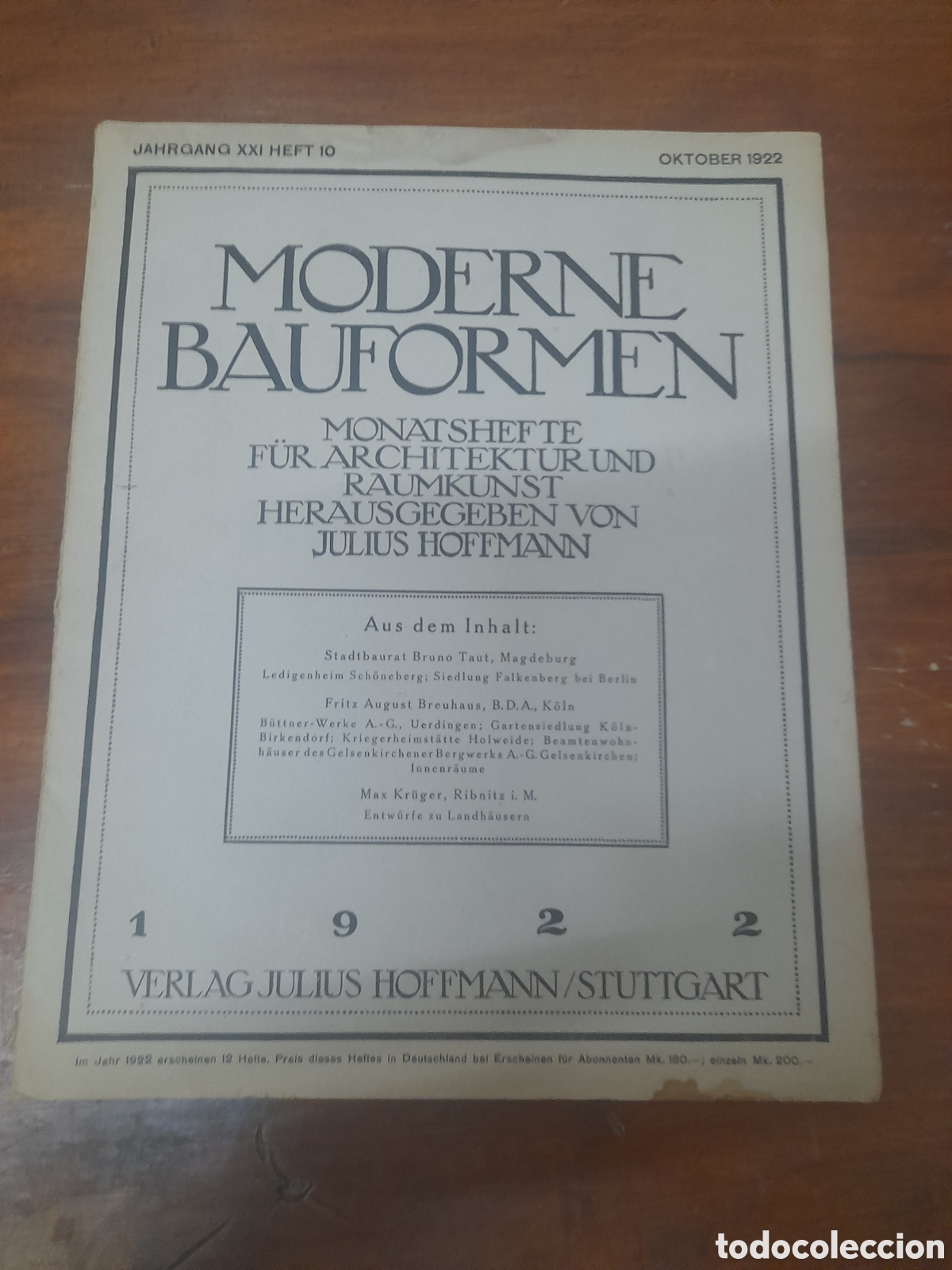 Libros antiguos: Modernes Bauformen 1922 - Foto 1