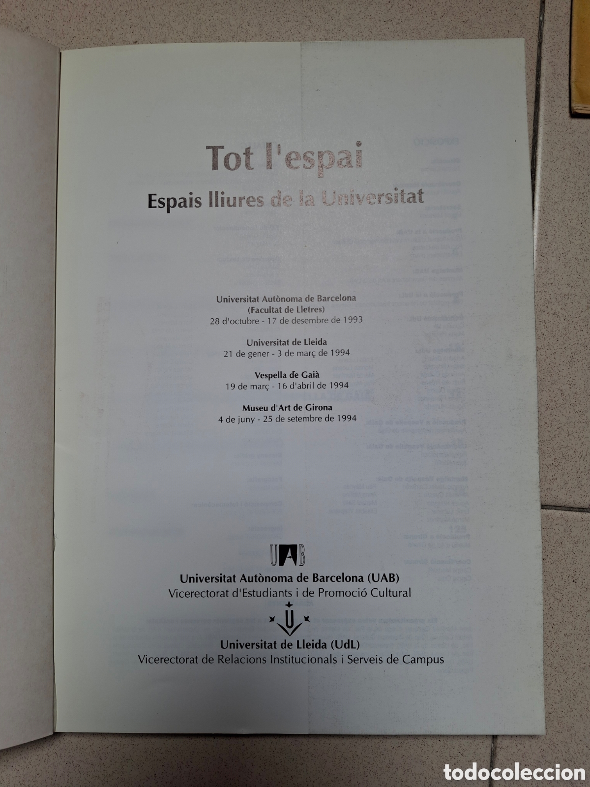 Libros antiguos: Libro Tot lespai 1993 - Foto 2