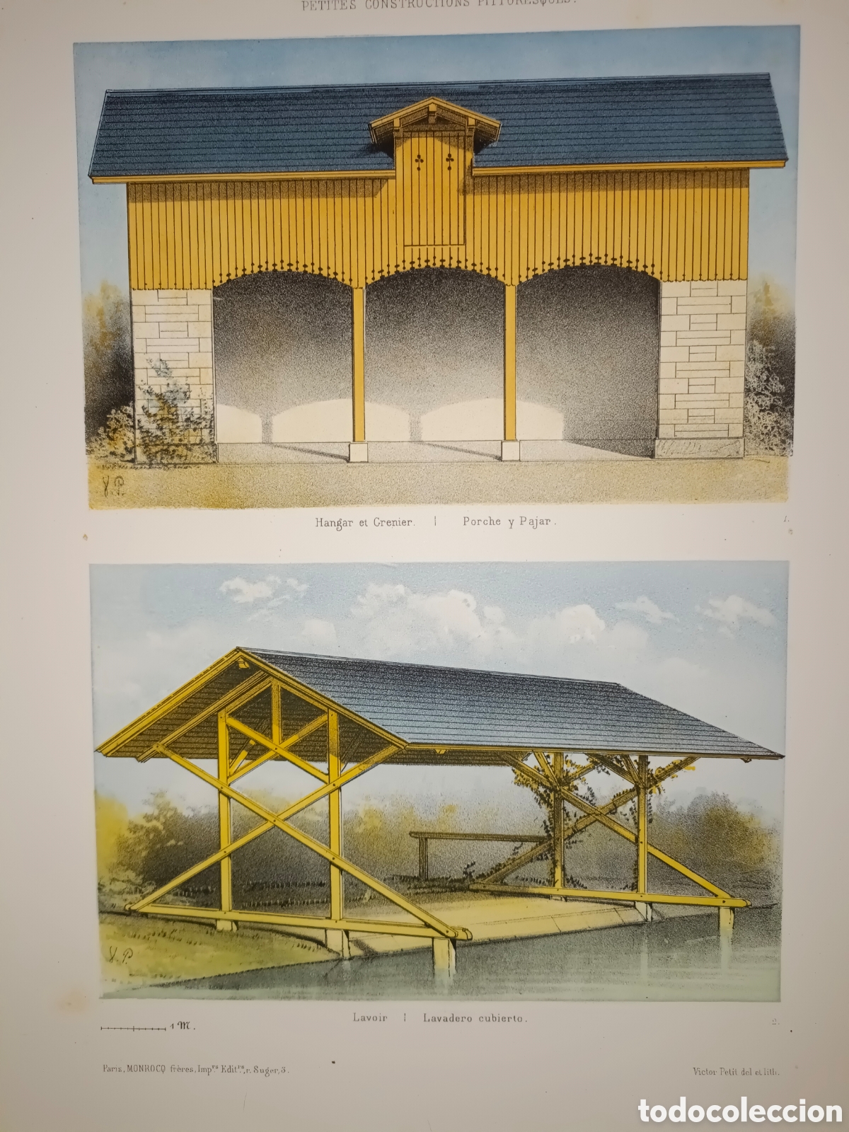 Libros antiguos: Petites Construcctions Pittoresques - Foto 5