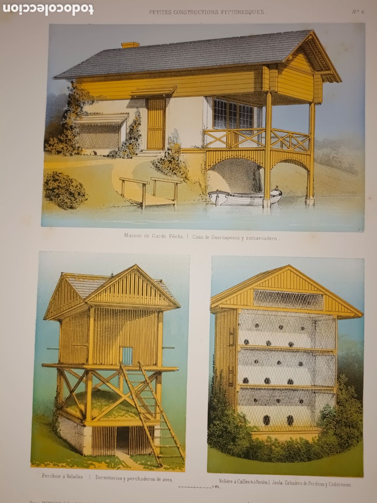 Libros antiguos: Petites Construcctions Pittoresques - Foto 6