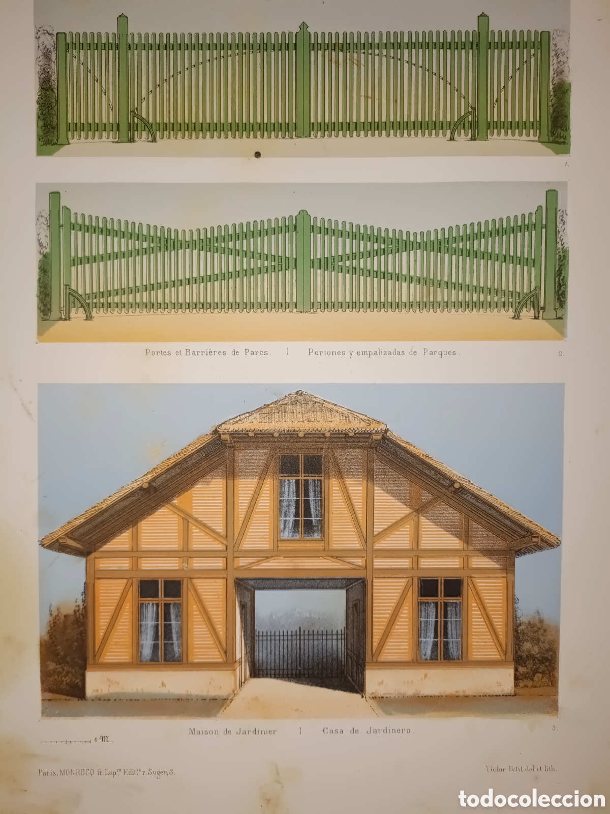 Libros antiguos: Petites Construcctions Pittoresques - Foto 7