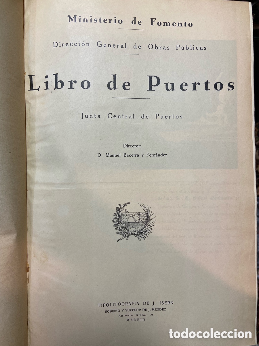 Libros antiguos: Libro de Puertos Manuel Becerra - Foto 4