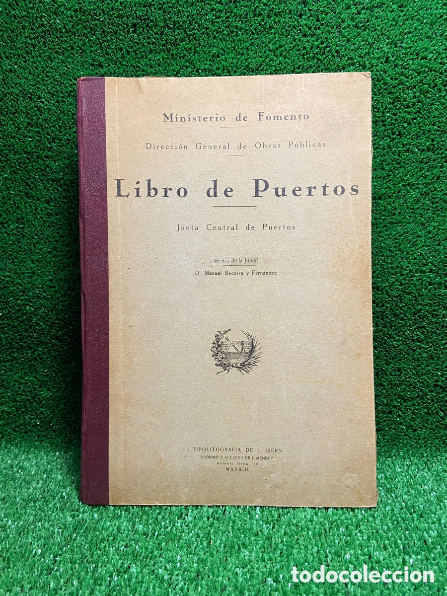 Libros antiguos: Libro de Puertos Manuel Becerra - Foto 1