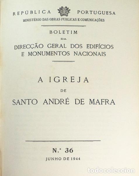 Libros antiguos: IGREJA (A) DE SANTO ANDR&Eacute; DE MAFRA. - Foto 2