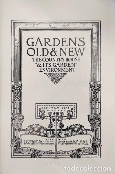 Libros antiguos: GARDENS OLD & NEW. - Foto 2