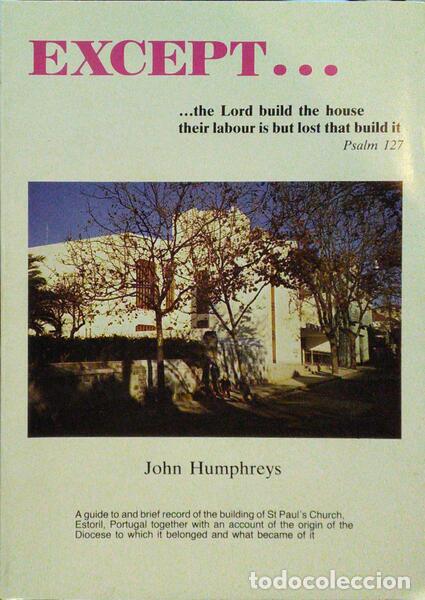 Libros antiguos: HUMPHREYS. (John) - EXCEPT... - Foto 1
