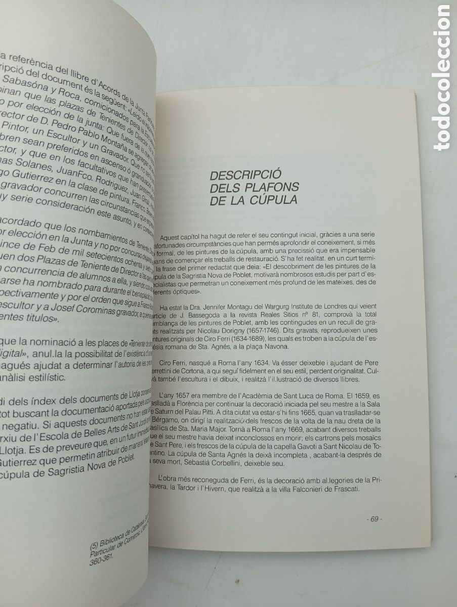 Libros antiguos: Restauraci&oacute; de la sacristia Nova de Monestir de Poblet - Foto 4