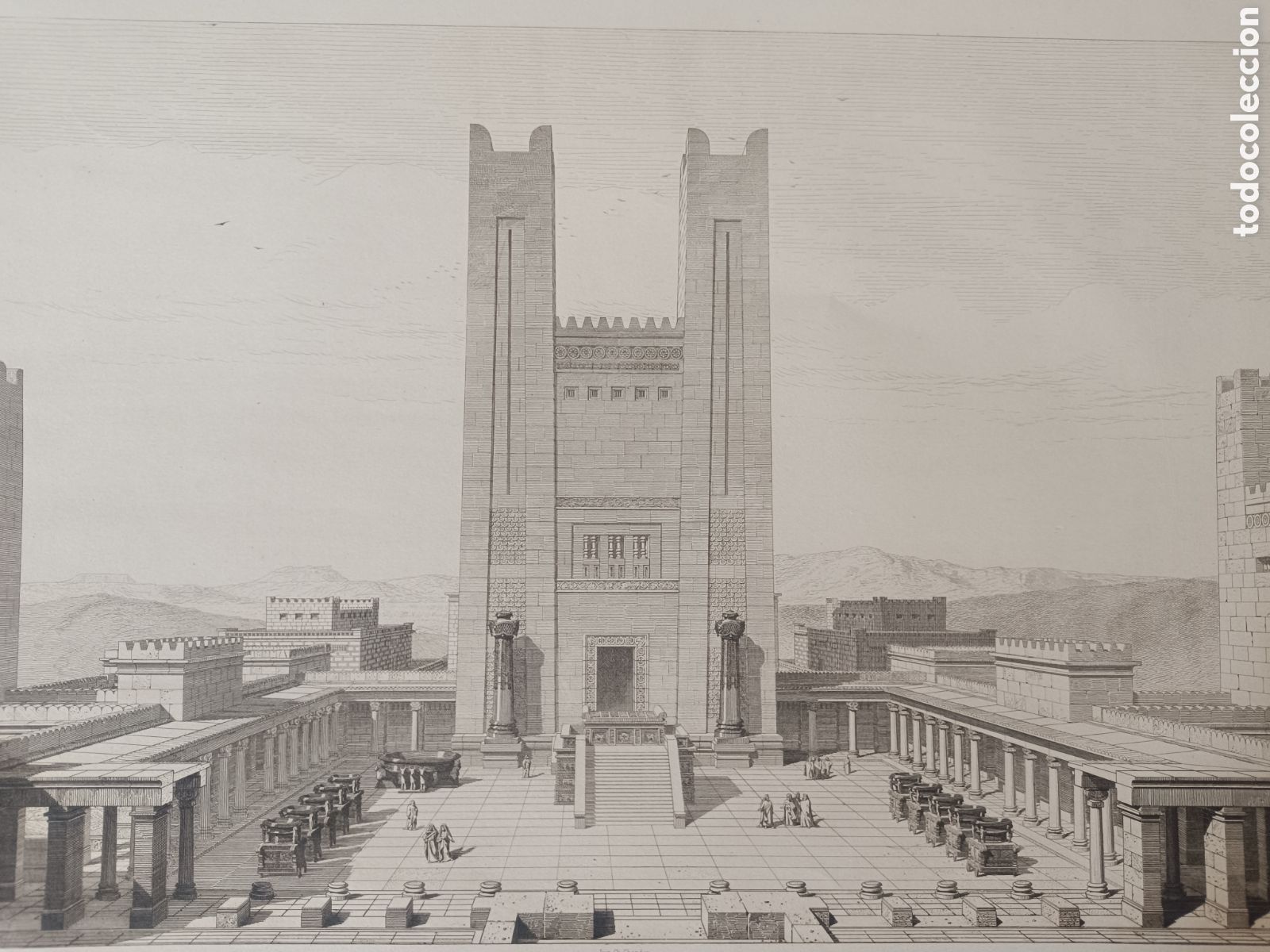 Libros antiguos: 1889 LE TEMPLE DE J&Eacute;RUSALEM (Charles Chipiez). Monumental (73x54) Restauraci&oacute;n Oficial M&ordm; Cultura