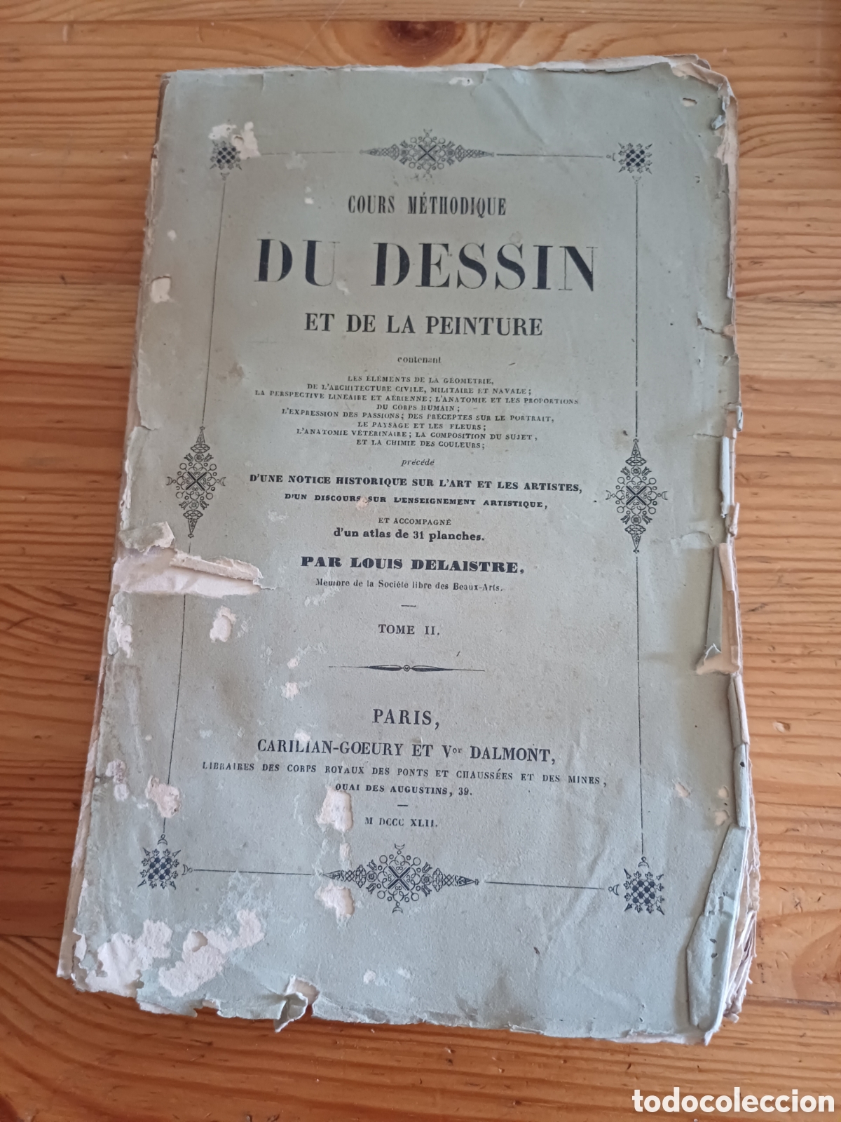 Libros antiguos: Cours m&egrave;thodique du dessin et de la peinture Louis Delaistre Tome II 1842 arte geometria arquitectur