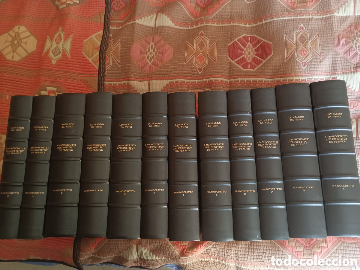 Libros antiguos: Facs&iacute;mil del primer manuscrito del instituto de Francia de Leonardo da Vinci en doce tomos