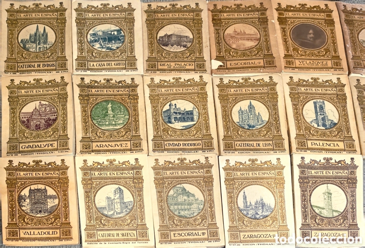 Old books: Lote 21 Tomos Colecci&oacute;n &rdquo;El Arte en Espa&ntilde;a&rdquo; - Edici&oacute;n Thomas / Comisar&iacute;a Regia del Turismo - A&ntilde;os 19