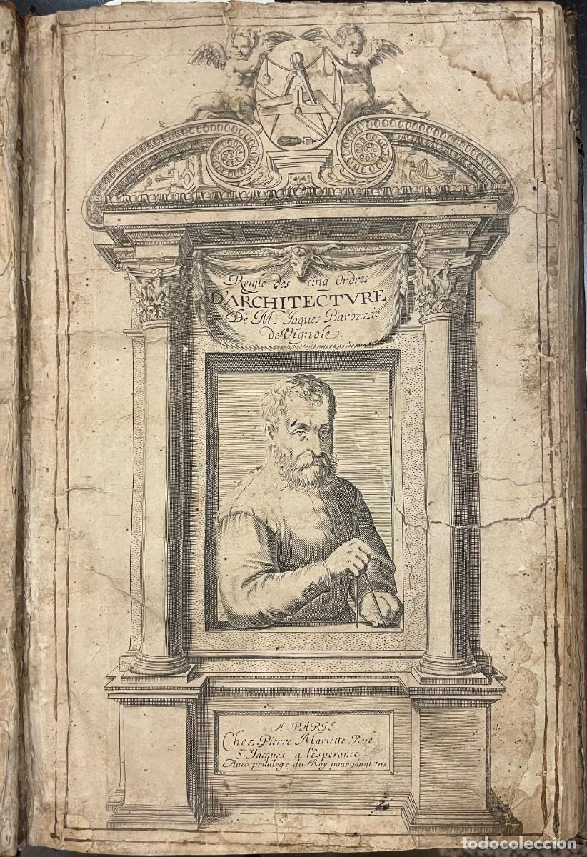 Libros antiguos: Reigle des Cinq Ordres D'Architecture. Vignola