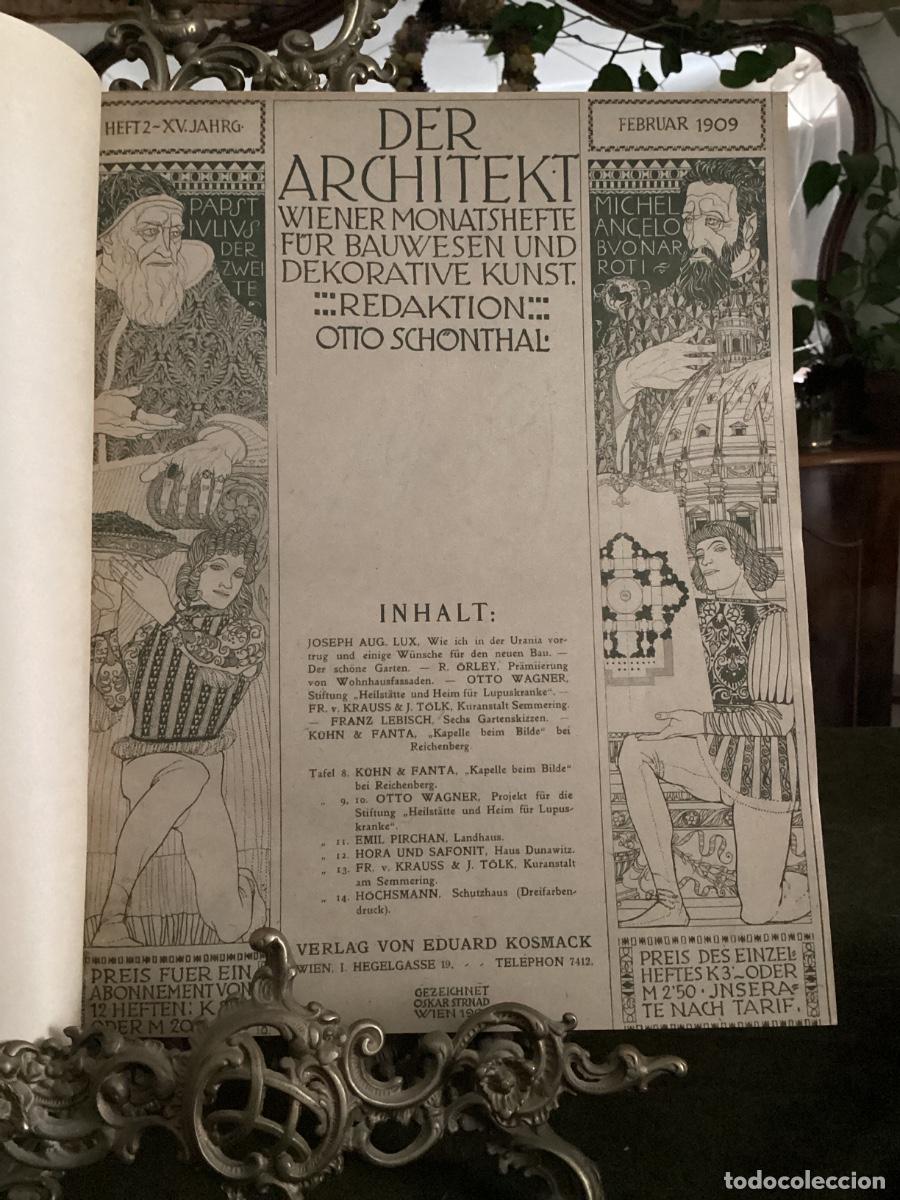 Old books: RARO LOTE DER ARCHITEKT 1909 + DAS INTERIEUR 1914. VIENA, SECESI&Oacute;N, JUGENDSTIL. ARTES DECORATIVAS.