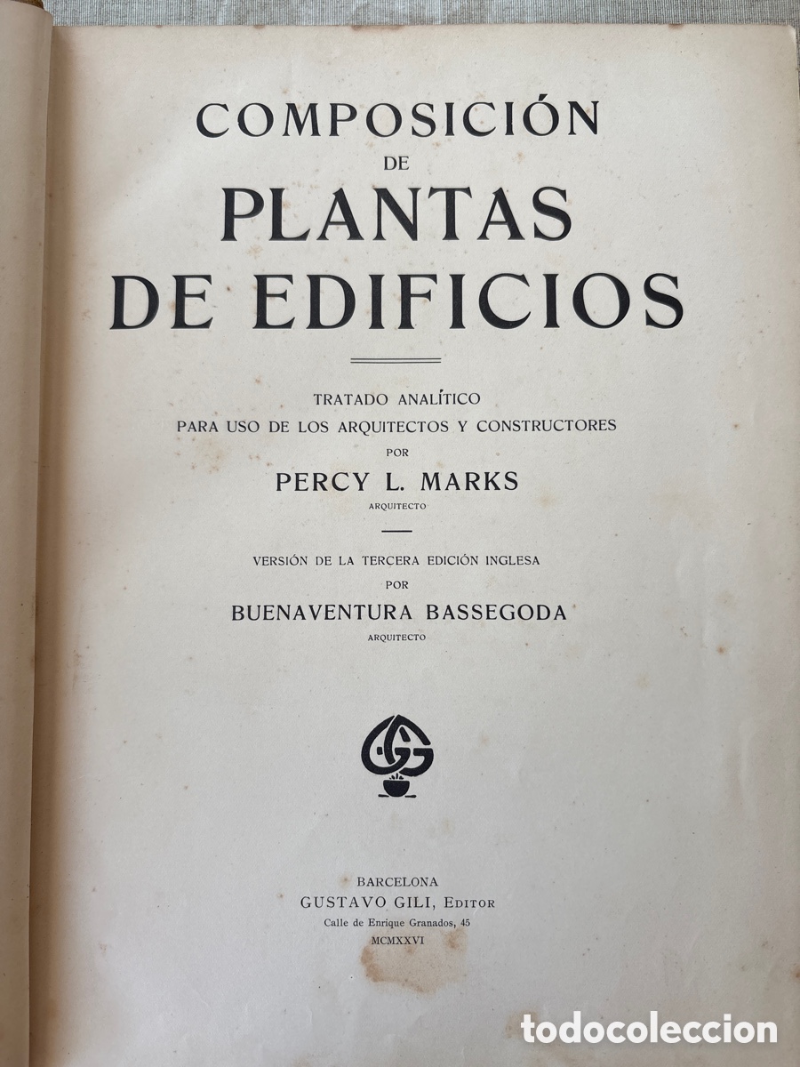 Libros antiguos: plantas de edificios Percy L Marks - Foto 2
