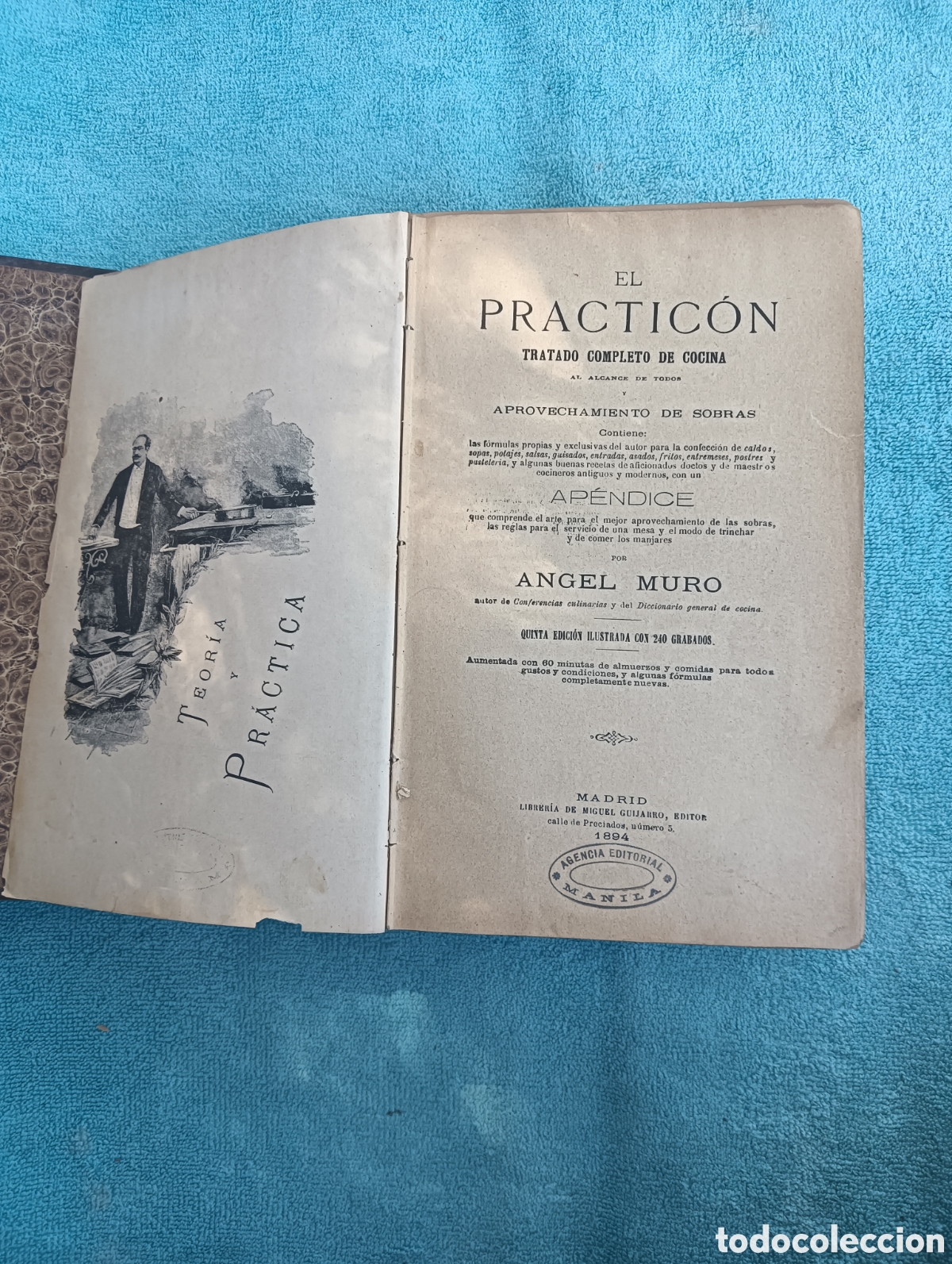 Libros antiguos: Antiguo libro de cocina 1894