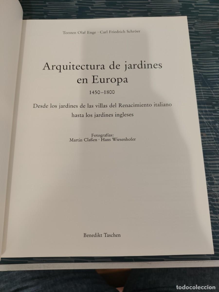 Libros antiguos: ARQUITECTURA DE JARDINES EN EUROPA,1450-1800,TORSTEN OLAF ENGE,CARL FRIEDICH, TASCHEN EDITORIAL,1992