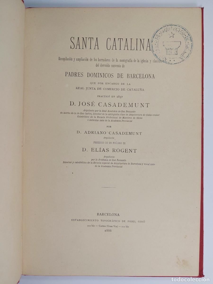 Libros antiguos: Convento de Santa Catalina - Adriano Casademunt - 1886