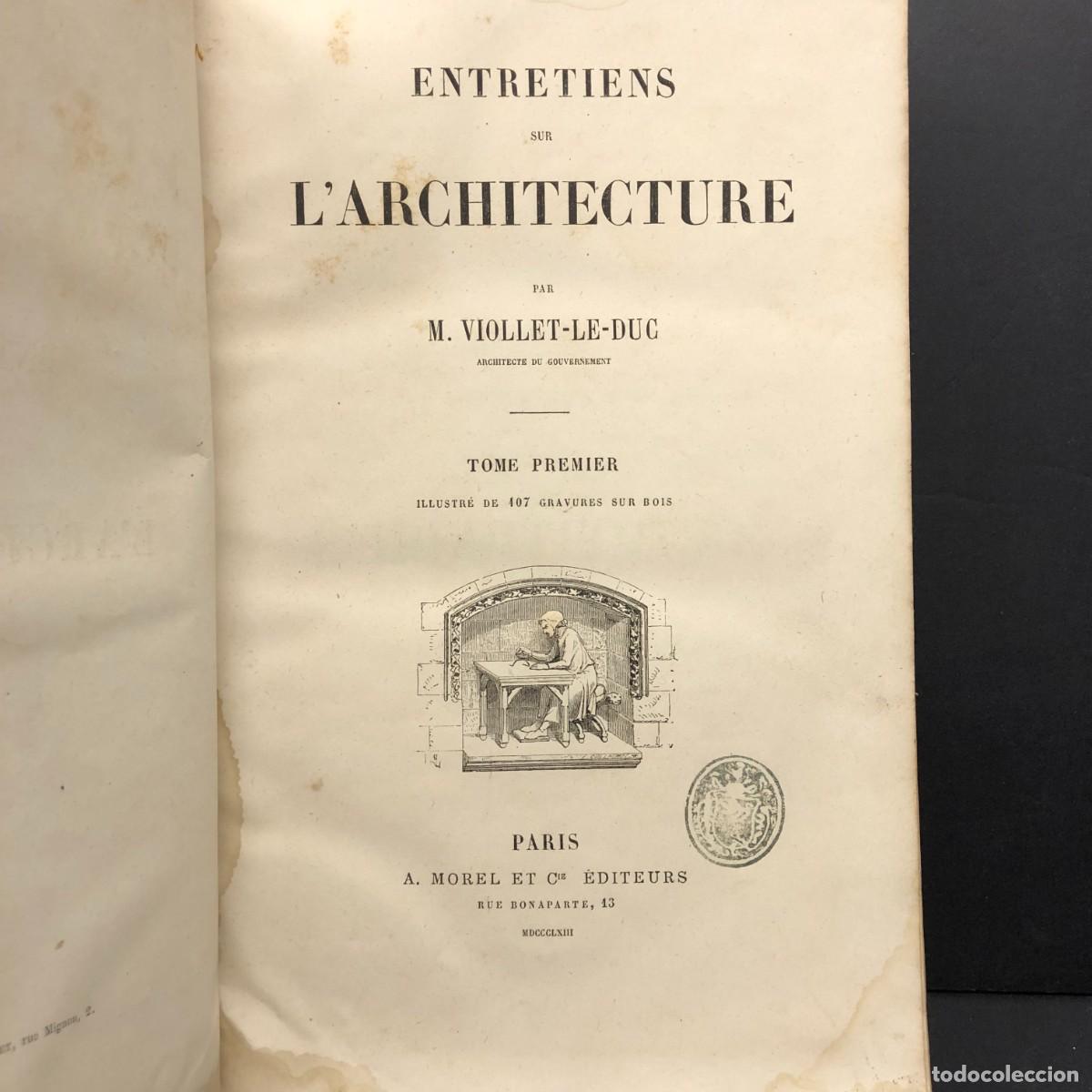 Libros antiguos: ENTRETIENS SUR L'ARCHITECTURE PAR M. VIOLLET-LE-DUC - TOME PREMIER - PARIS - 1863 / 104