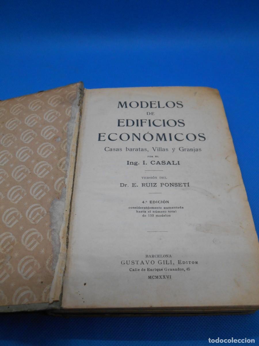 Libros antiguos: MODELOS DE EDIFICIOS ECON&Oacute;MICOS.- I. CASALI. 1926. - Foto 3