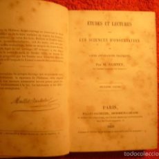 Libros antiguos: M. BABINET: - ETUDES SUR LES SCIENCES D'OBSERVATION ET LEURS APPLICATIONS (VOL. 2) - (PARIS, 1856). Lote 59827420