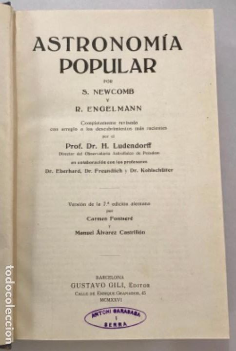 Libros antiguos: ASTRONOM&Iacute;A POPULAR. - Foto 2