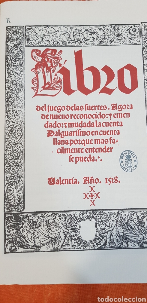 Libros antiguos: LIBRO DEL JUEGO DE LAS SUERTES.facsimil. - Foto 1