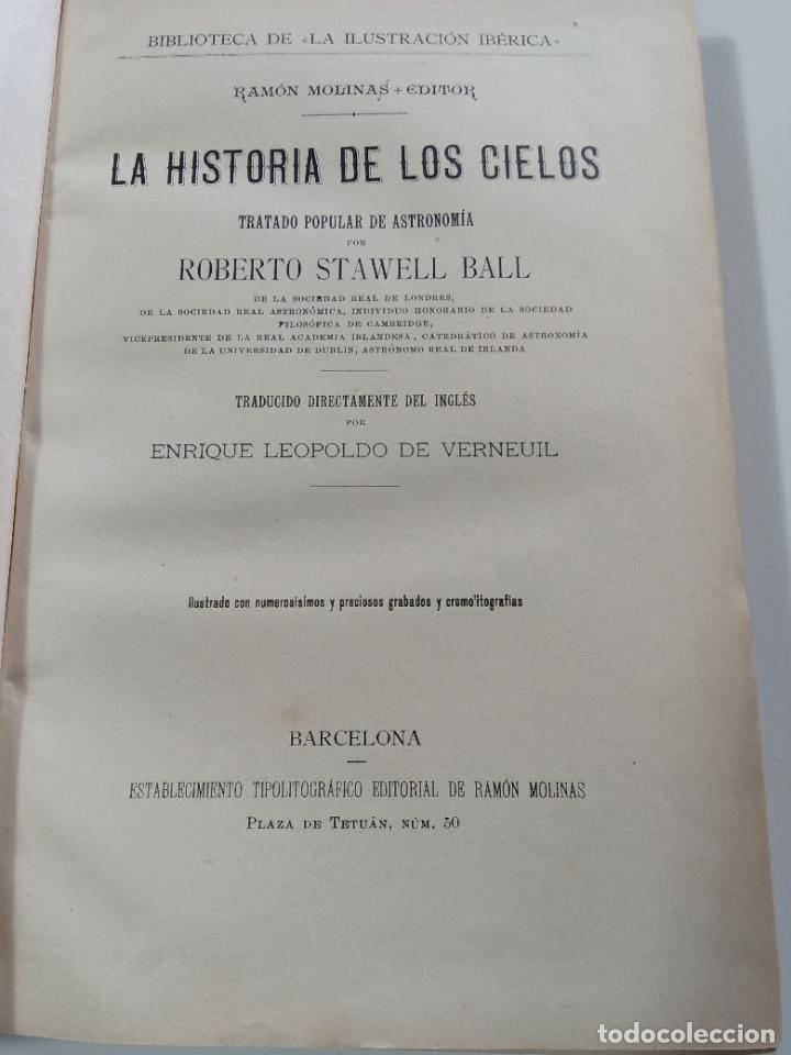Libros antiguos: HISTORIA DE LOS CIELOS - Foto 2