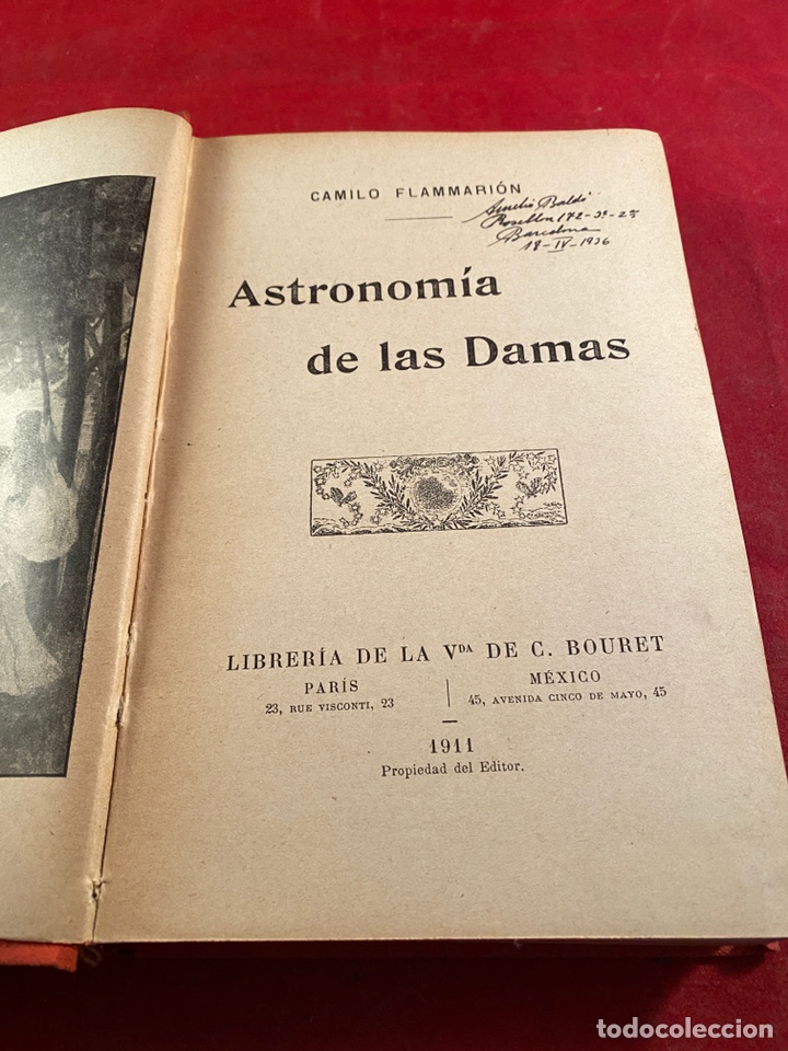 Libros antiguos: ASTRONOM&Iacute;A DE LAS DAMAS 1911 - Foto 2