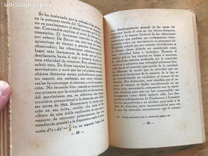 Libros antiguos: LA EXPANSI&Oacute;N DEL UNIVERSO. A. EDDINGTON. - Foto 5