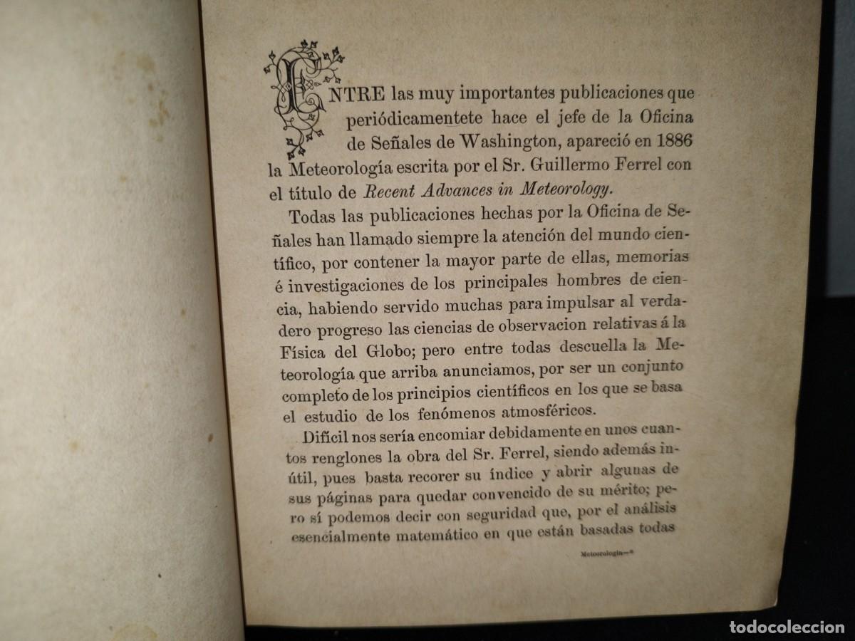 Libros antiguos: 59- &Uacute;LTIMOS PROGRESOS EN METEOROLOG&Iacute;A - WILLIAM FERREL - 1894 - Foto 6