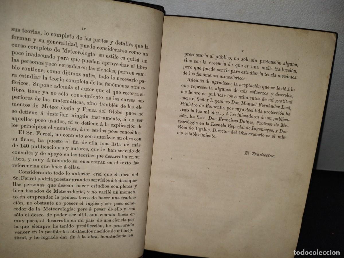 Libros antiguos: 59- &Uacute;LTIMOS PROGRESOS EN METEOROLOG&Iacute;A - WILLIAM FERREL - 1894 - Foto 7