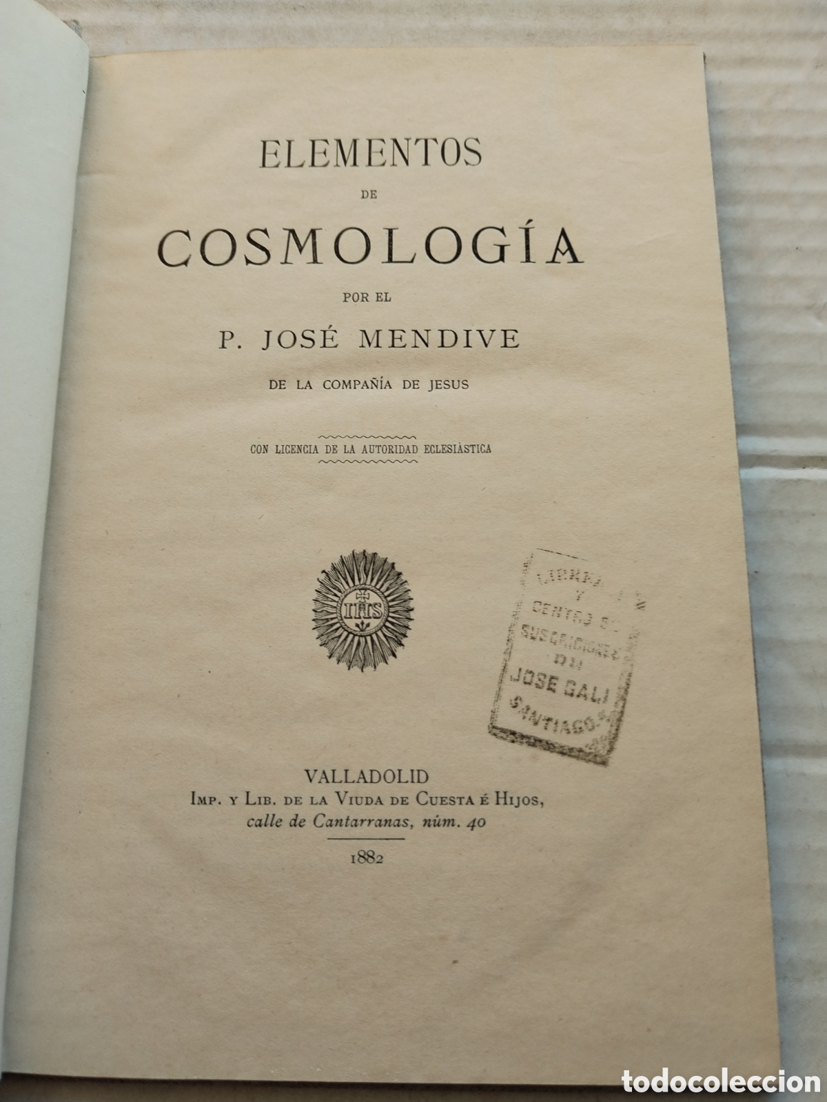 Libros antiguos: COSMOLOGIA 1882/MENDIVE - Foto 2