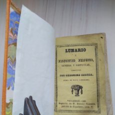 Libros antiguos: “LUNARIO Y PRONÓSTICO PERPETUO” DE GERÓNIMO CORTÉS.