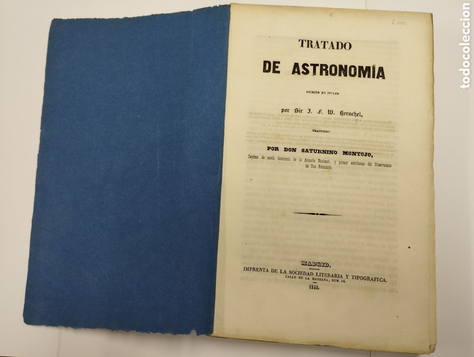 Libros antiguos: Tratado de Astronom&iacute;a - Herschel - Foto 1