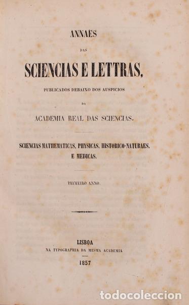 Libros antiguos: ANNAES DAS SCIENCIAS E LETTRAS. - Foto 1