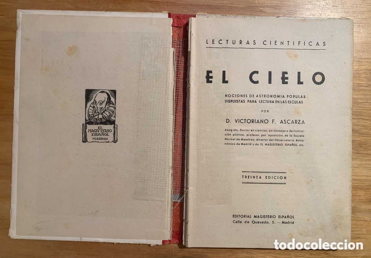 Libros antiguos: Libro antiguo astronom&iacute;a El Cielo - Foto 3