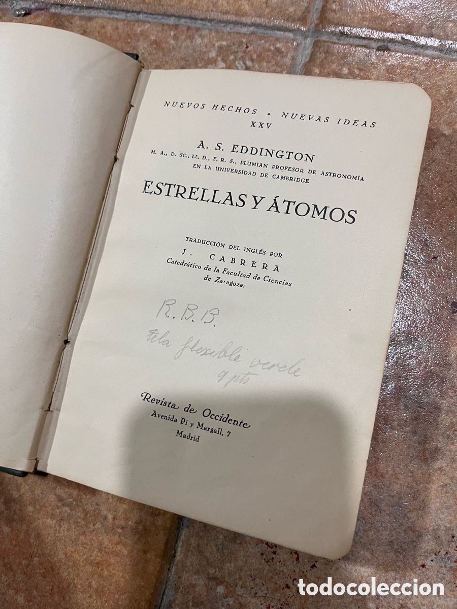 Libros antiguos: Blas67A Estrellas y &aacute;tomos - A.S. Eddington - Foto 5