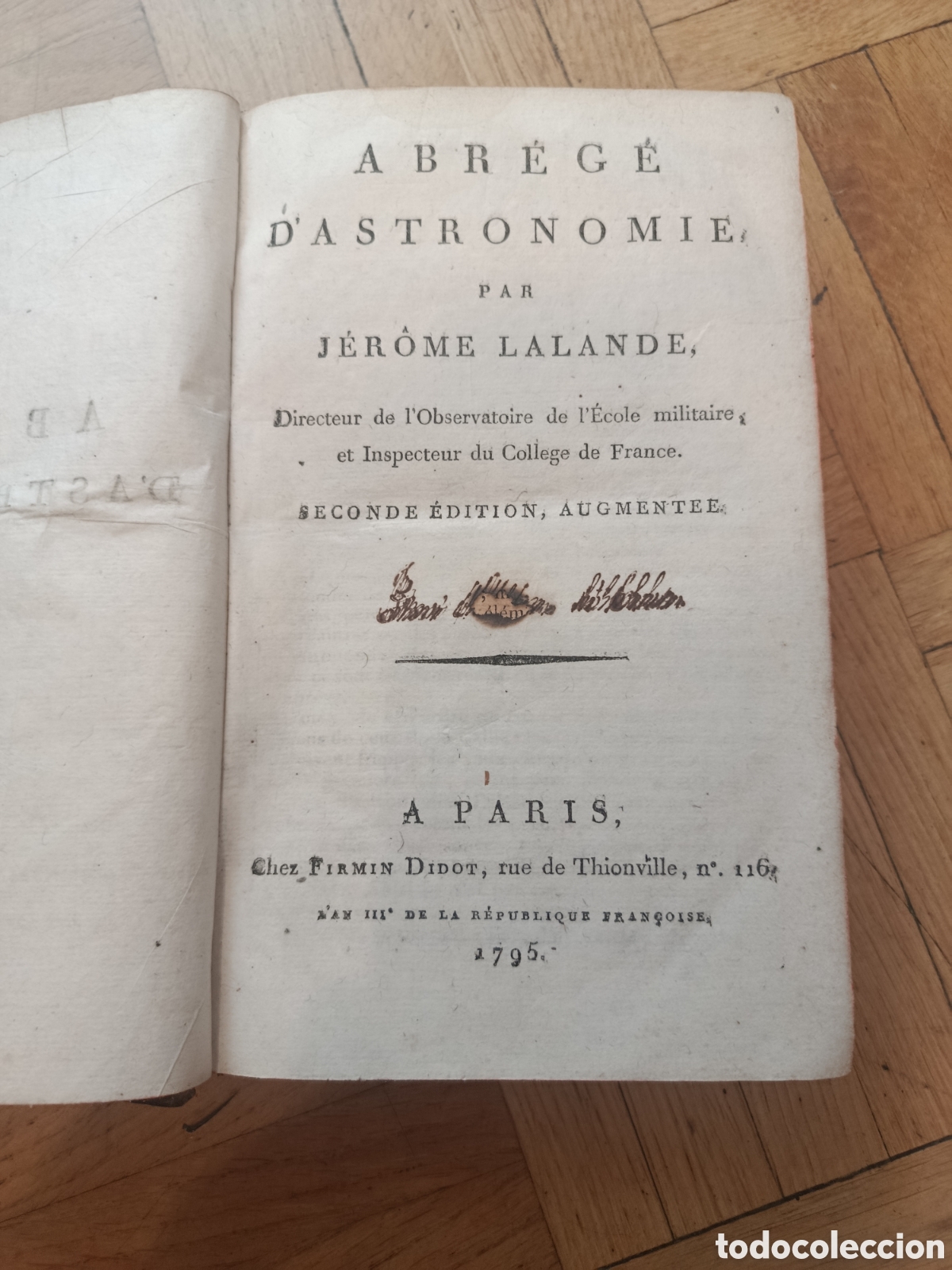 Libros antiguos: Abrege d'astronomie (1795)