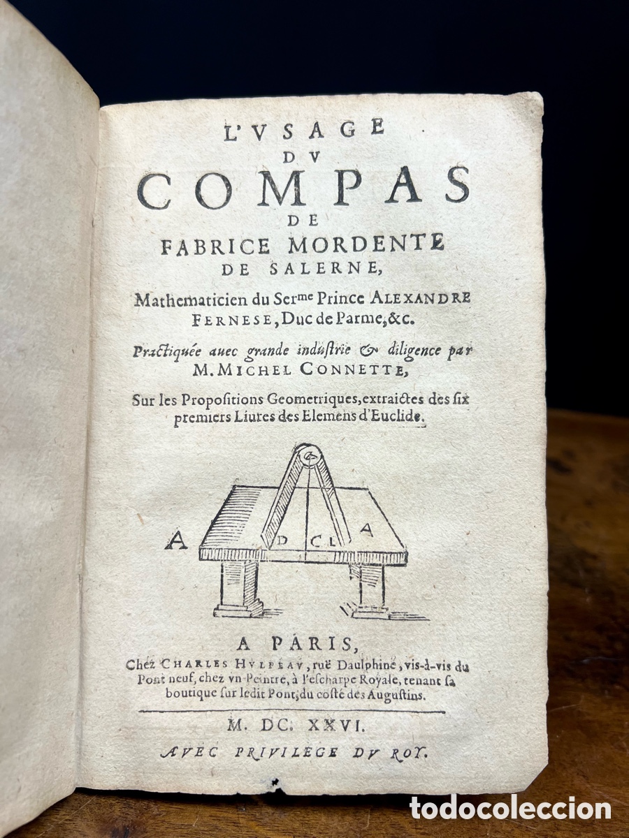 Libros antiguos: 1626, Michel Connette, Geometrie&hellip;. - Foto 4