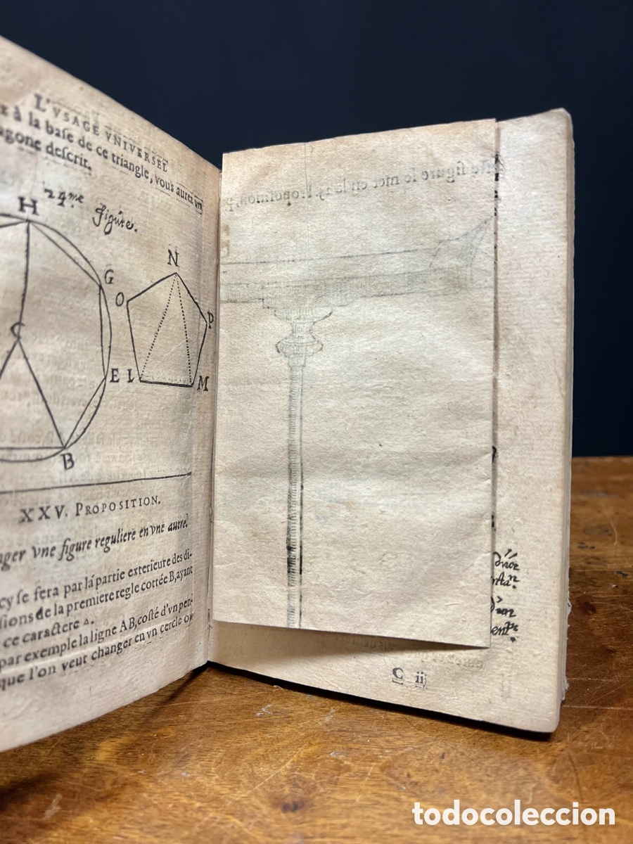 Libros antiguos: 1626, Michel Connette, Geometrie&hellip;. - Foto 6