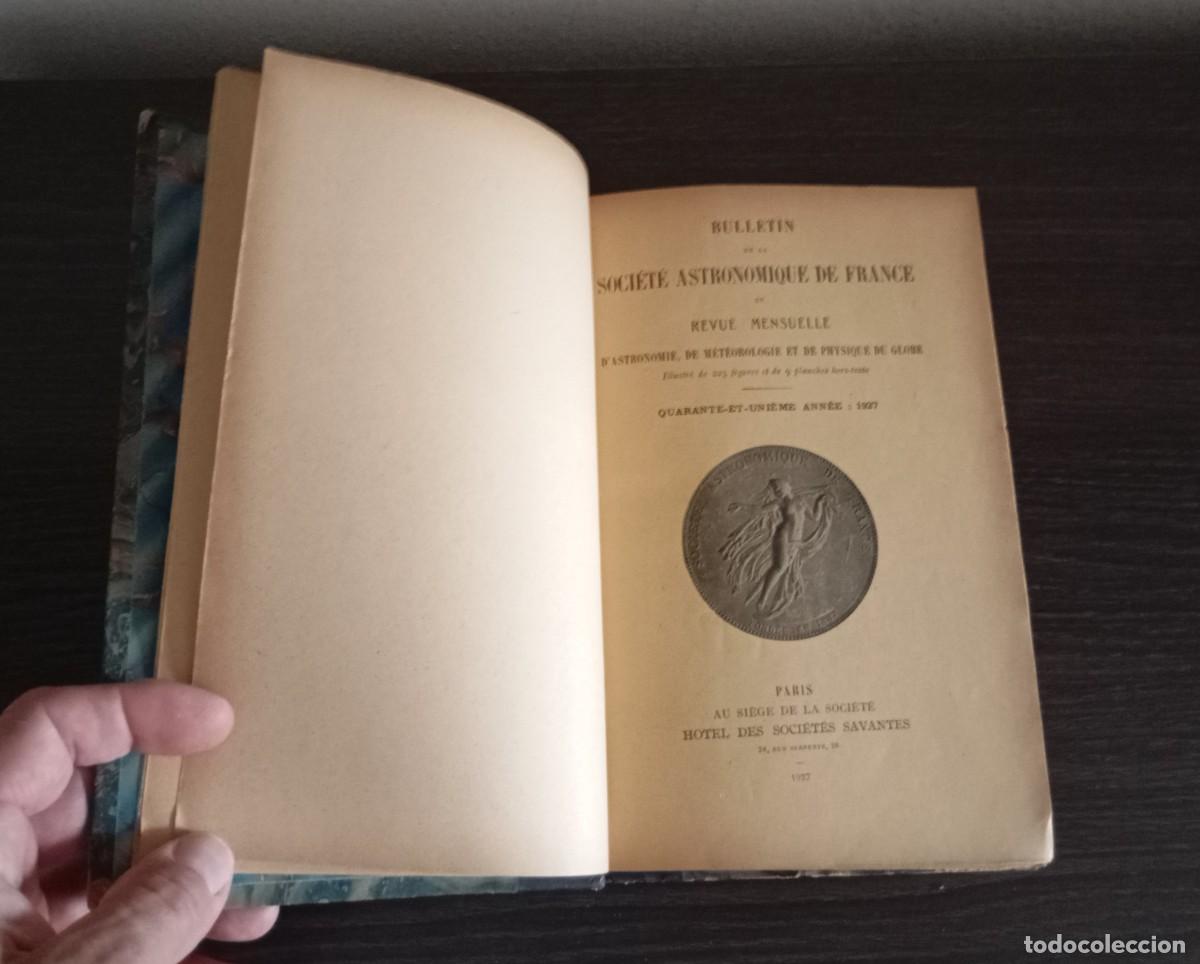 Libros antiguos: LIBRO RARO ANTIGUO DE ASTRONOM&Iacute;A DE 1927, AUTOR DIVERS,BULLETIN DE LA SOCIETE' ATRONOMIQUE DE FRANCE