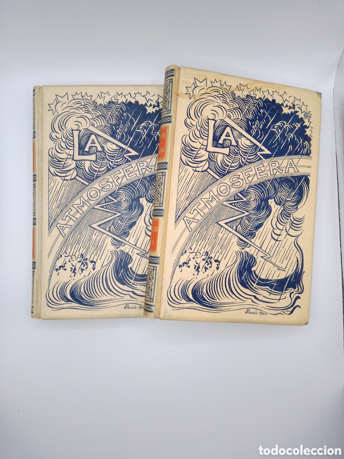 Libros antiguos: LA ATM&Oacute;SFERA. Camilo Flammarion. 1902. Obra completa en 2 Tomos.Montaner y Sim&oacute;n