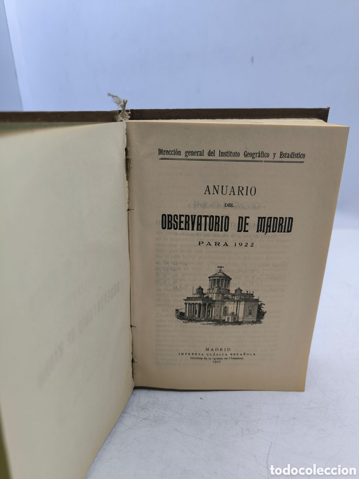 Libros antiguos: Observatorio astron&oacute;mico de Madrid anuario para 1922
